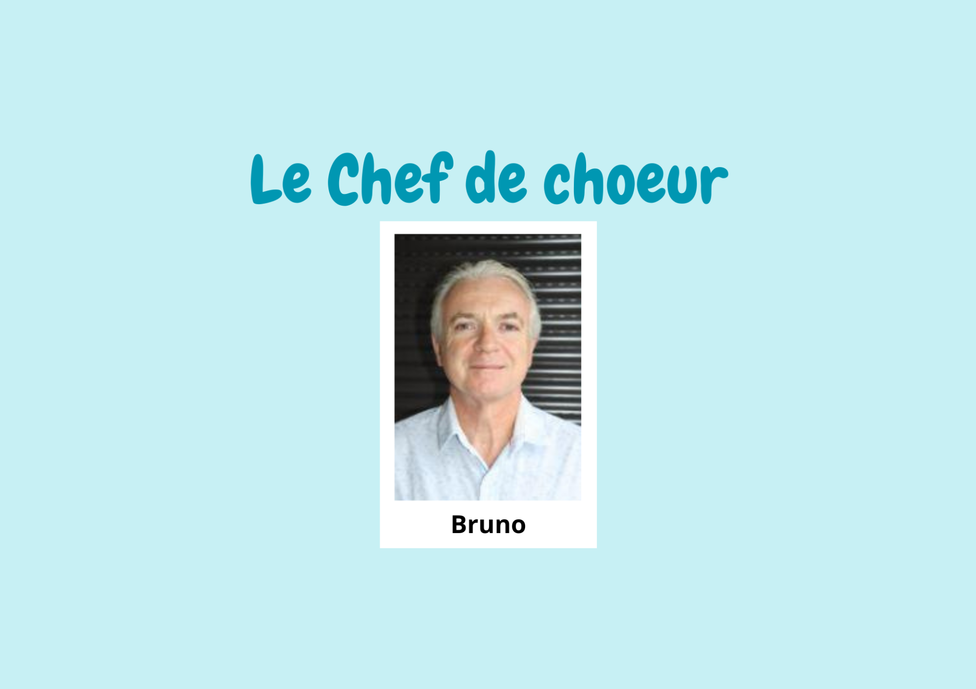 chef de choeur